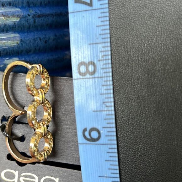Gold Crystal bebe Statement Ring $16 ea or/Bundle 3 for $25 - Picture 5 of 7